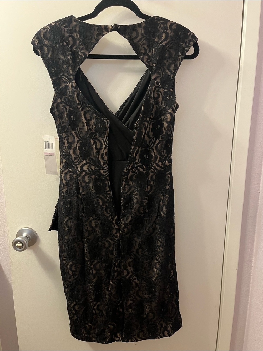 Maggy London Black Lace Sleeveless Midi Dress, NWT - Picture 7 of 7